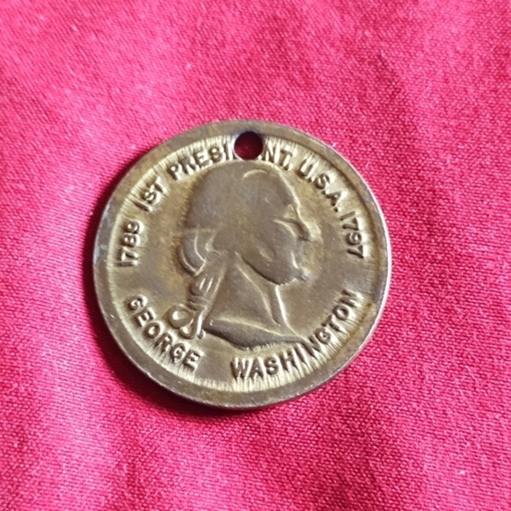1789-1797‎ 1st President USA George Washington Funeral Coin Medallion Token